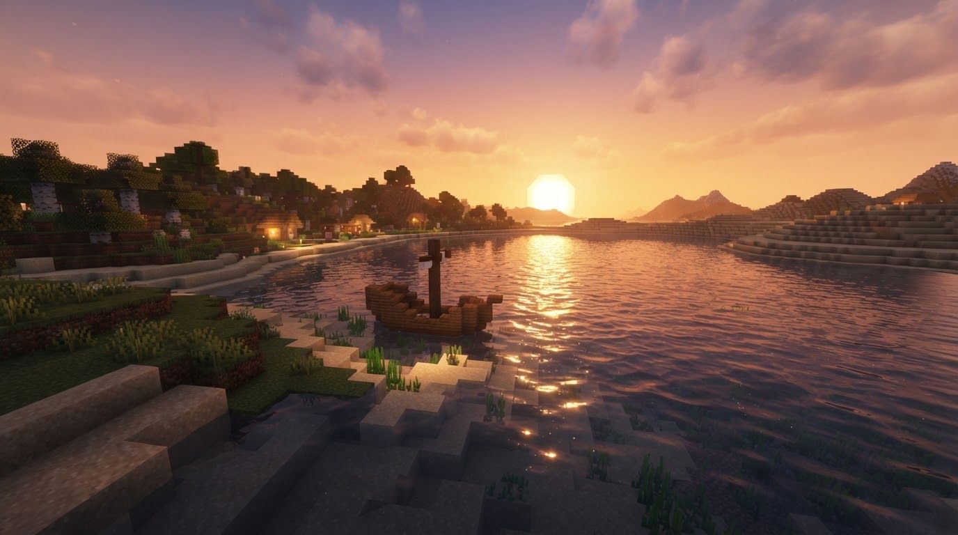 Voxel-art landscape of the Squid Coast